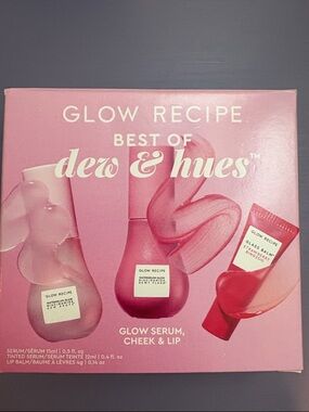 Glow Recipe Best of Dew & Hues  Limited Edition Watermelon Lip  Balm & Gloss Set